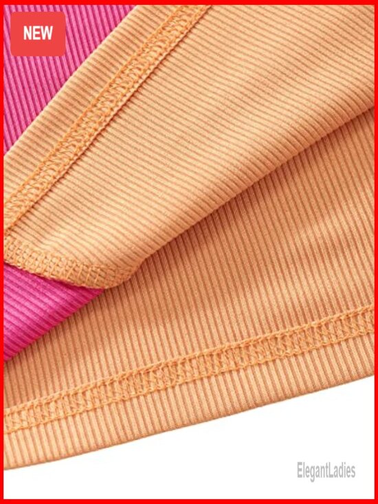 Slim Fit Ribbed Knit Crop Tank Top Sleeveless Summer Vest - Picture 4 of 7